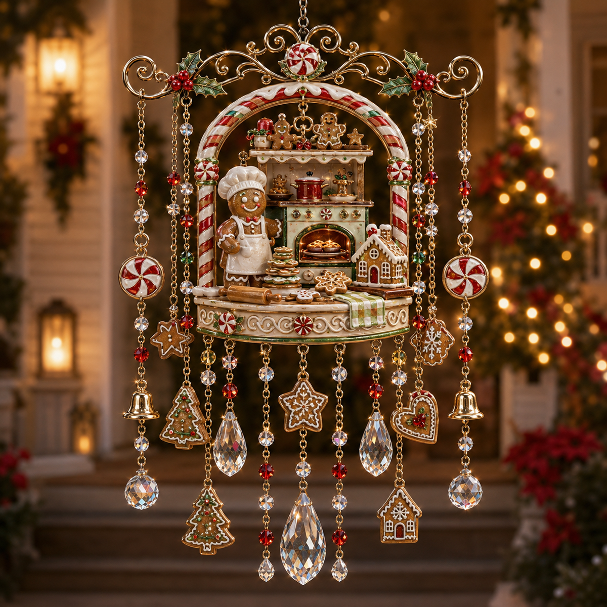 🎁 51% OFF — Sparkling Crystal Christmas Wind Chime | Magical Holiday Decor