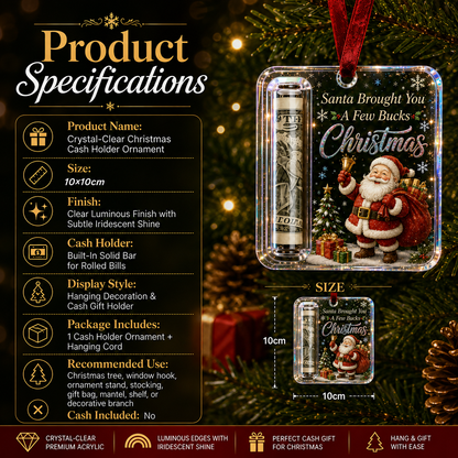 🎄 Christmas Cash Gift Ornament – A Fun Way to Give Cash for Christmas