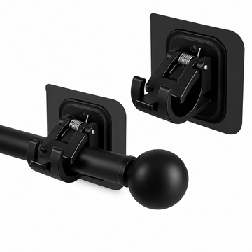 Black curtain rod bracket