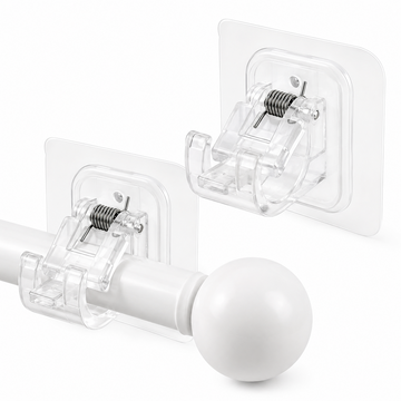 Transparent curtain rod bracket