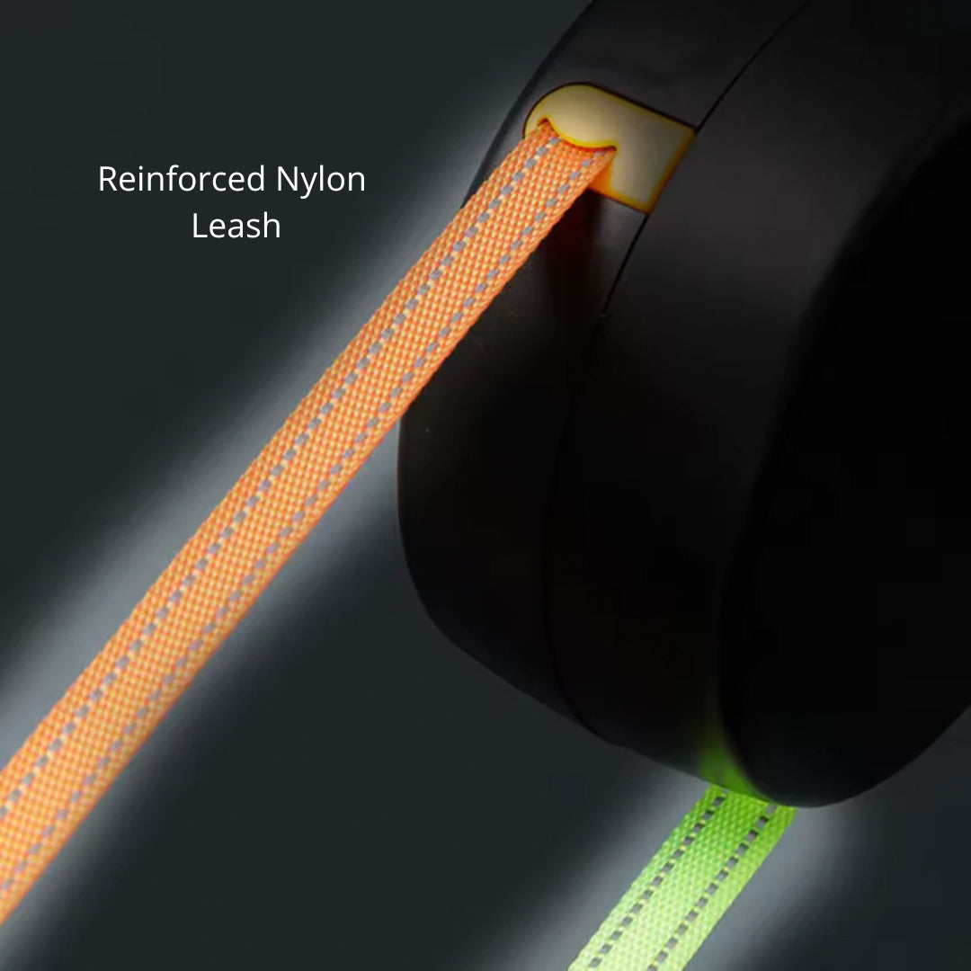 2-in-1 Dual Retractable Dog Leash with LED Light