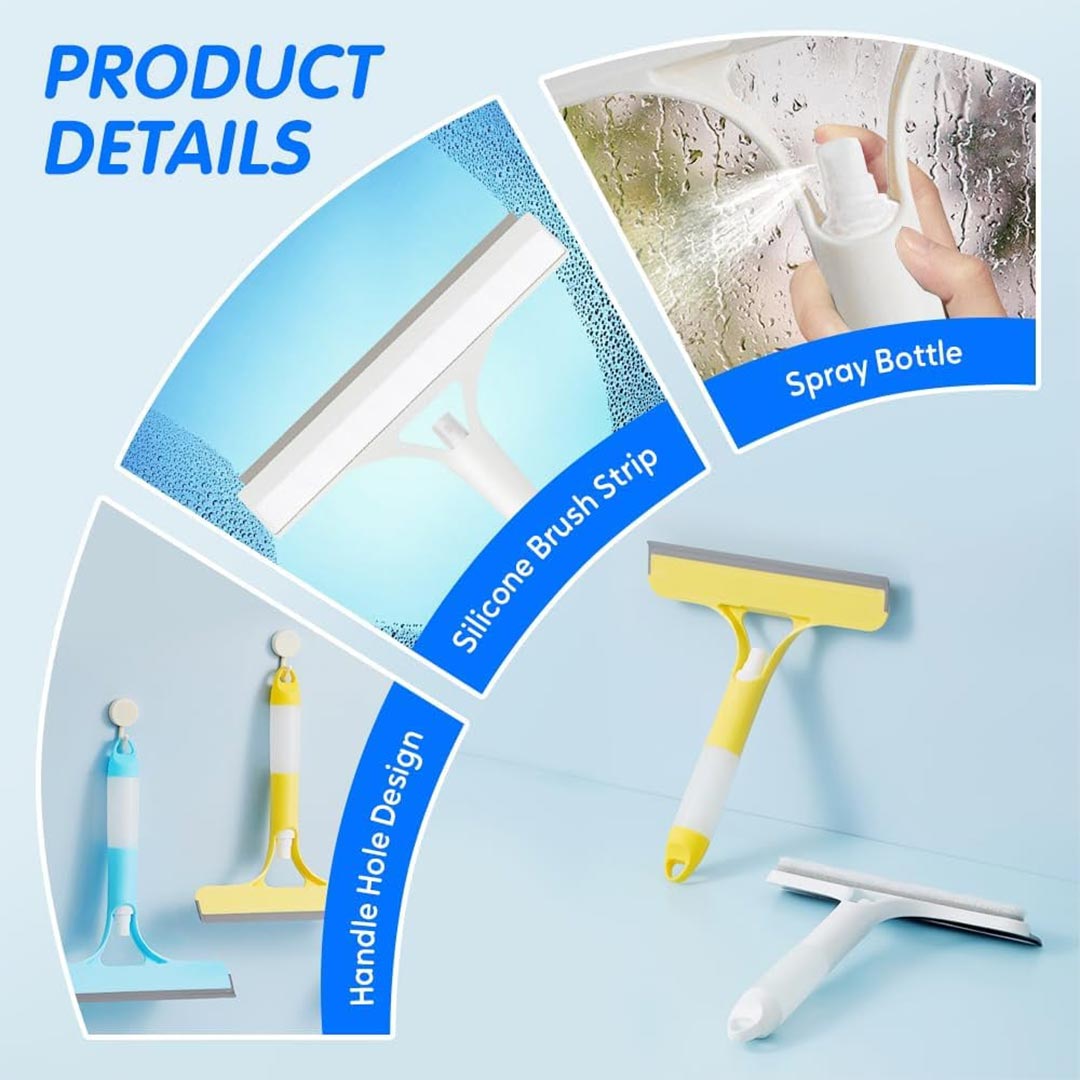 🔥Fast-Clean 3-in-1 Squeegee: Spray, Scrub & Wipe in Half the Time