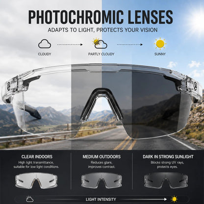 Light-Adaptive Wraparound Sunglasses