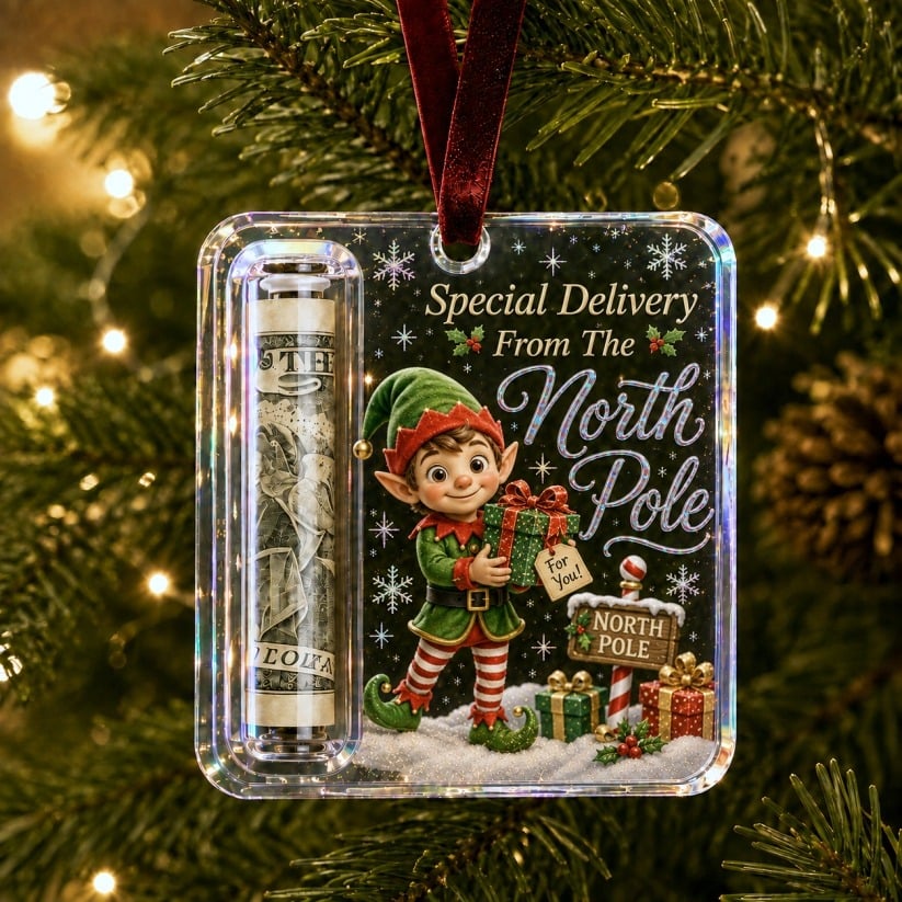 🎄 Christmas Cash Gift Ornament – A Fun Way to Give Cash for Christmas