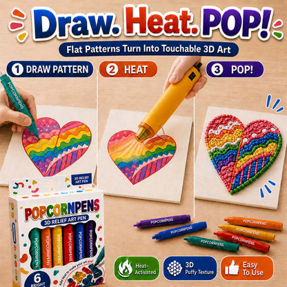 3D Puffy Paint Pens – Heat-Activated Art That Pops 🔥