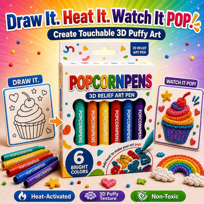 3D Puffy Paint Pens – Heat-Activated Art That Pops 🔥
