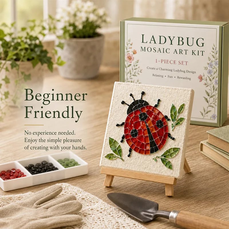 🌻🏡 Cottage Garden Mosaic DIY Kit – Create Your Own Masterpiece