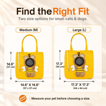 Viral Head-Out Pet Carrier Tote – Cute Shoulder Bag for Cats & Small Dogs
