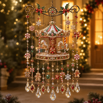 🎁 51% OFF — Sparkling Crystal Christmas Wind Chime | Magical Holiday Decor
