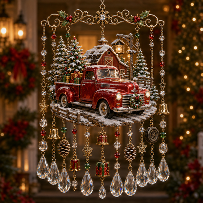 🎁 51% OFF — Sparkling Crystal Christmas Wind Chime | Magical Holiday Decor