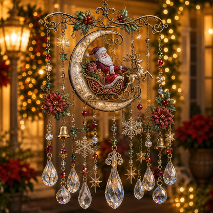 🎁 51% OFF — Sparkling Crystal Christmas Wind Chime | Magical Holiday Decor