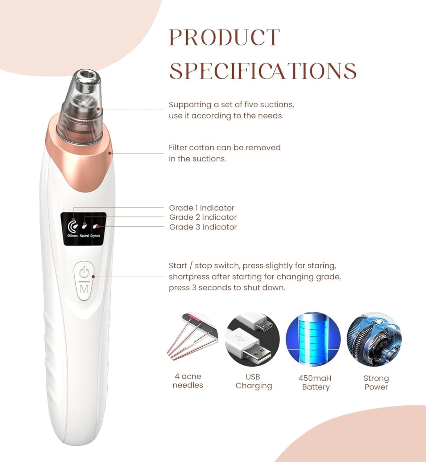 Electric blackhead remover