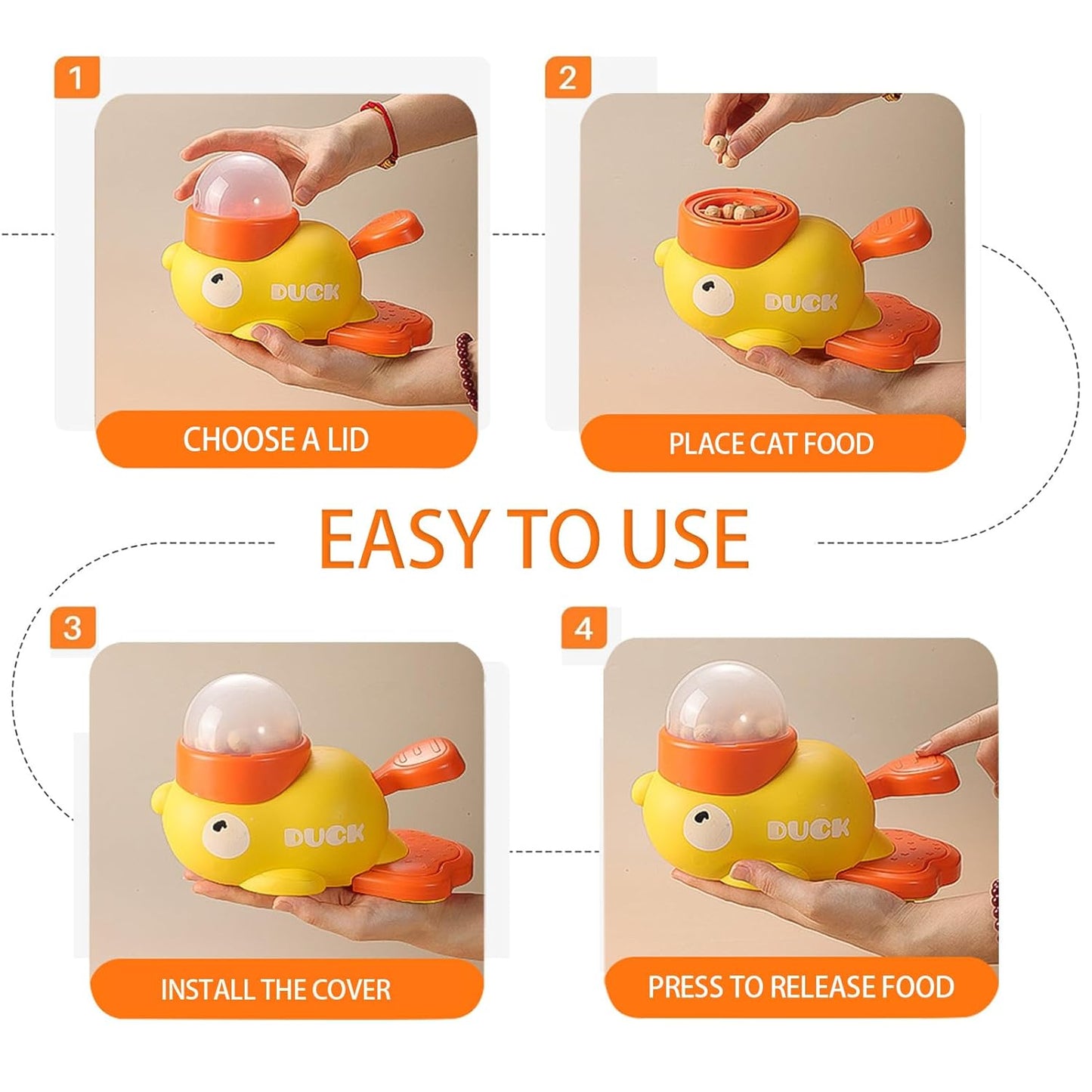 Interactive Duck Pet Feeder – Slow Feeding & Mental Stimulation Toy