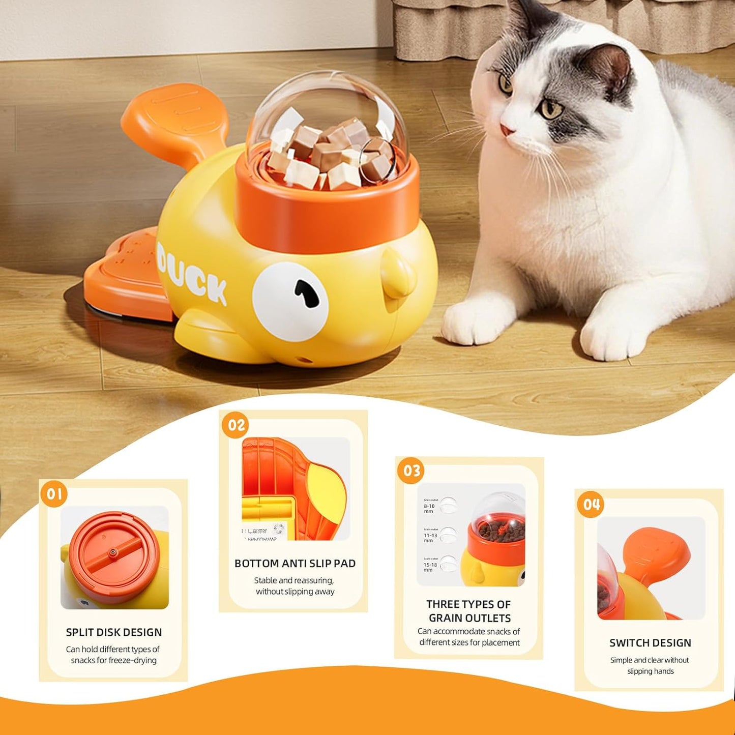 Interactive Duck Pet Feeder – Slow Feeding & Mental Stimulation Toy