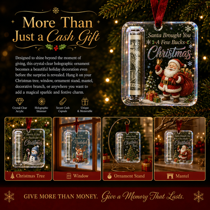 🎄 Christmas Cash Gift Ornament – A Fun Way to Give Cash for Christmas