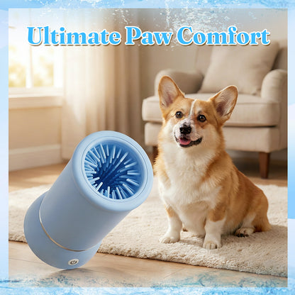 Portable Automatic Pet Paw Washer - 360° Rotating Electric Cleaner with Gentle Silicone Bristles