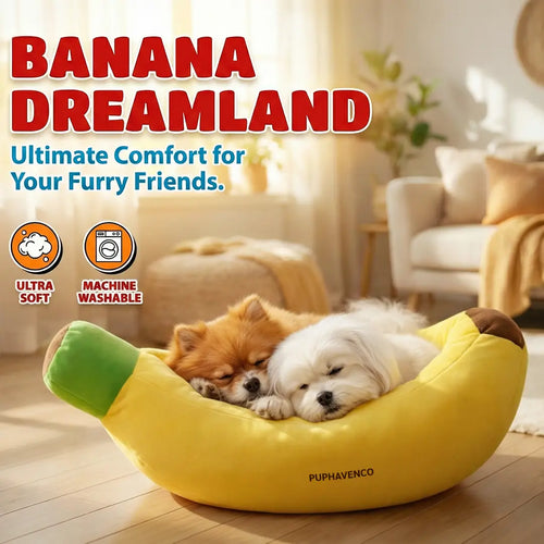 Banana Dog & Cat Fun Bed Prive Collection
