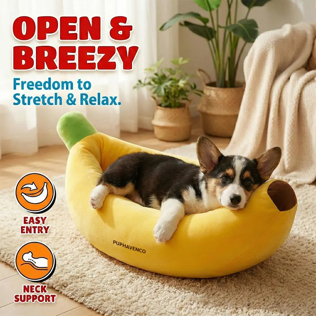 Banana Dog & Cat Fun Bed Prive Collection