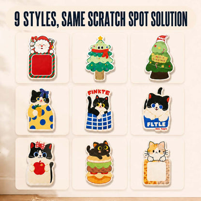 Wall-Mounted Cat Scratcher – Space-Saving Design & Hanging Toy