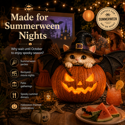 🔥 LIMITED TIME OFFER 🔥 Witch Cat Pumpkin Decoration 50% OFF!!!