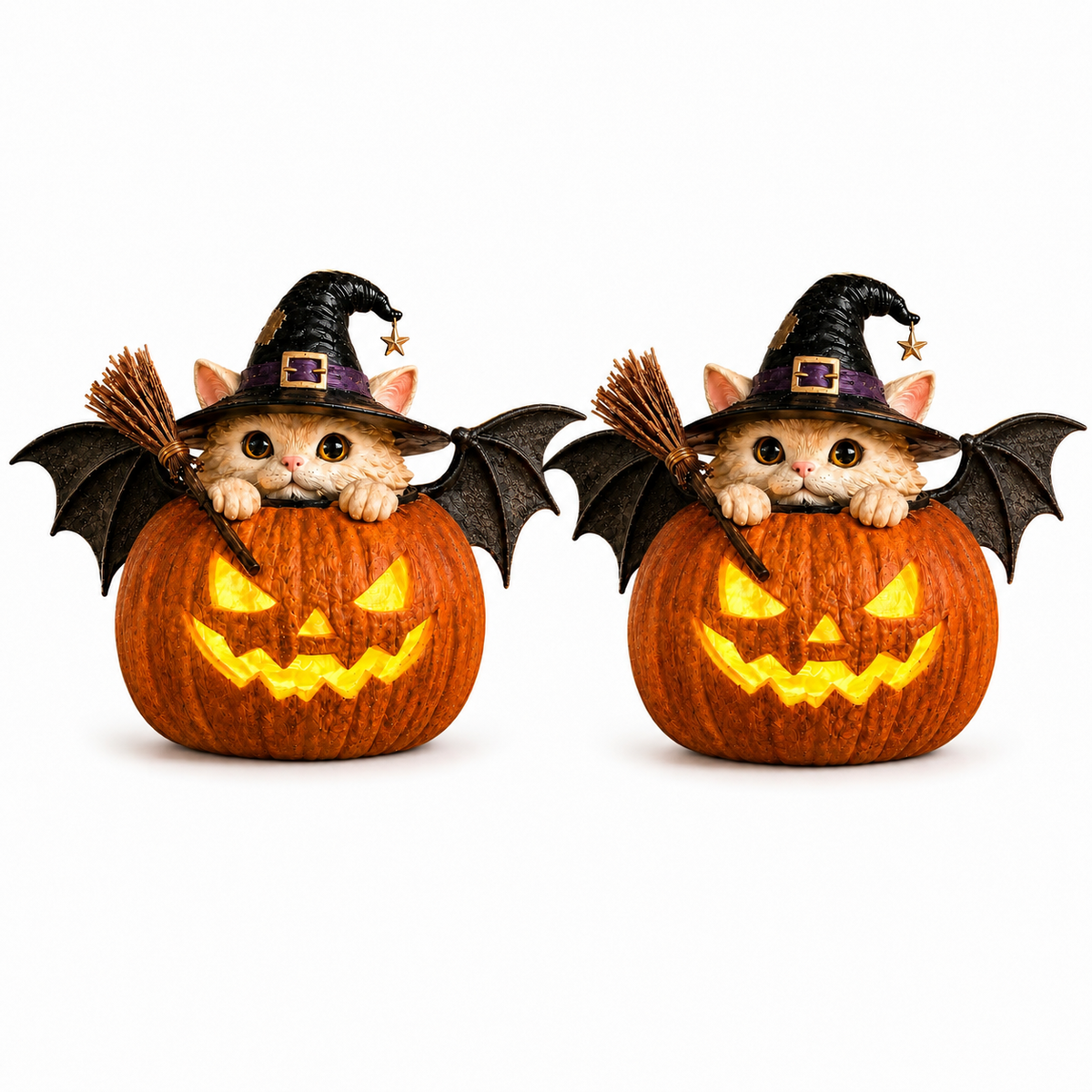 🔥 LIMITED TIME OFFER 🔥 Witch Cat Pumpkin Decoration 50% OFF!!!