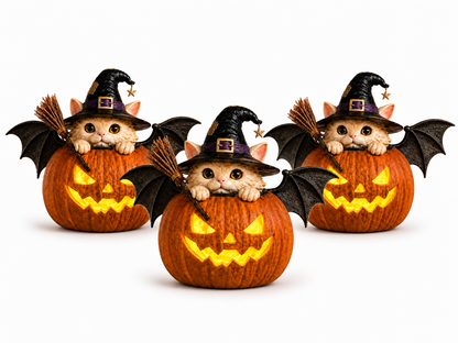 🔥 LIMITED TIME OFFER 🔥 Witch Cat Pumpkin Decoration 50% OFF!!!