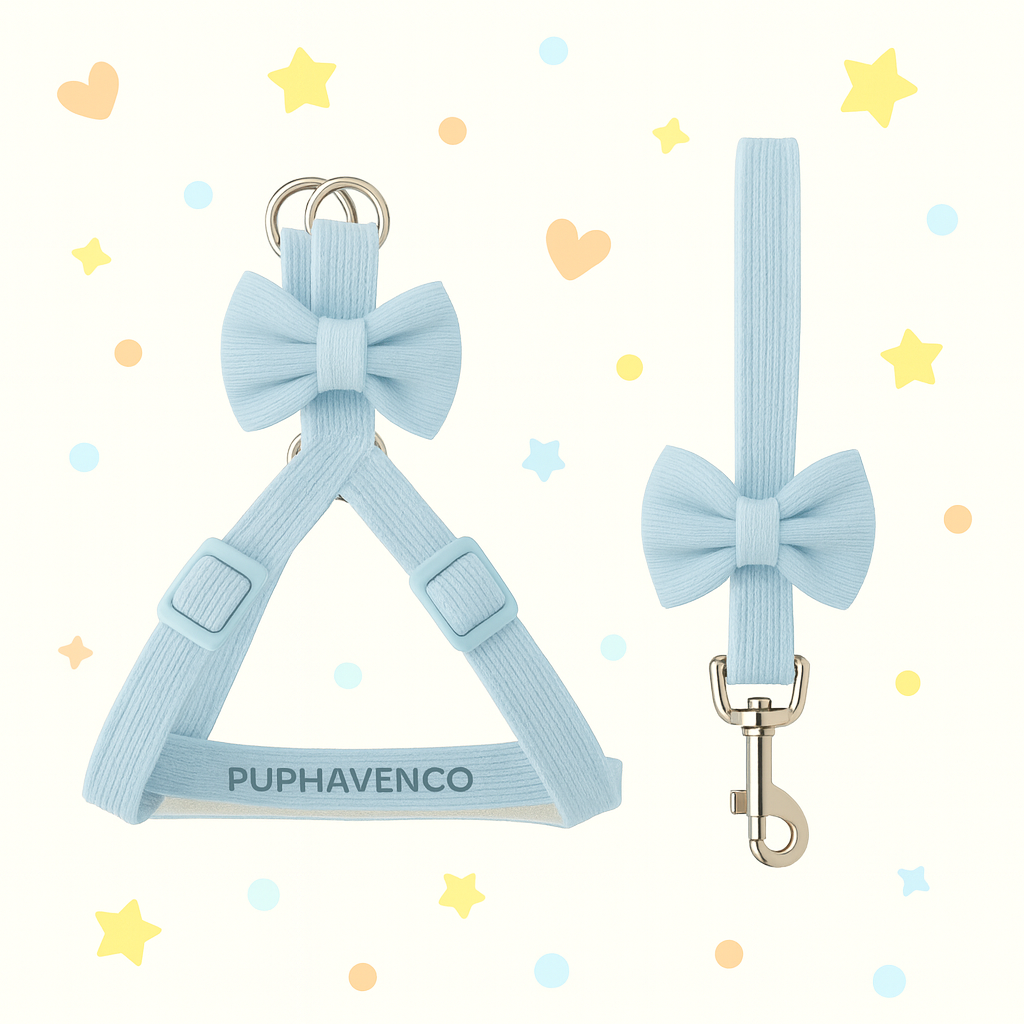 Soft Bowknot Pet Harness & Leash Set