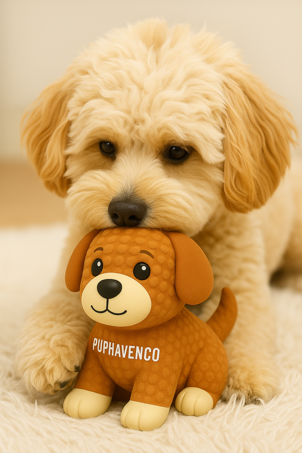 Soft Chew Buddy – Textured Squeaky Puppy Toy