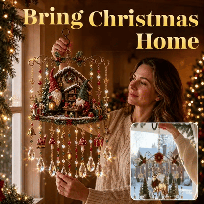 🎁 51% OFF — Sparkling Crystal Christmas Wind Chime | Magical Holiday Decor