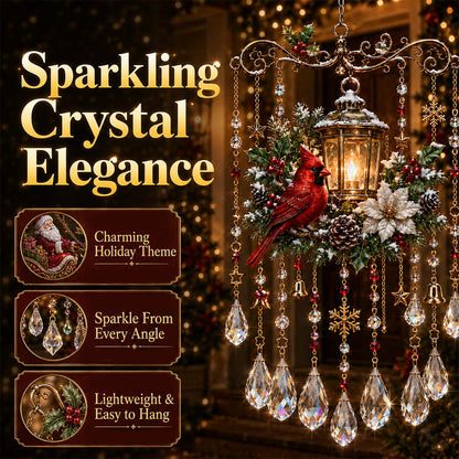 🎁 51% OFF — Sparkling Crystal Christmas Wind Chime | Magical Holiday Decor
