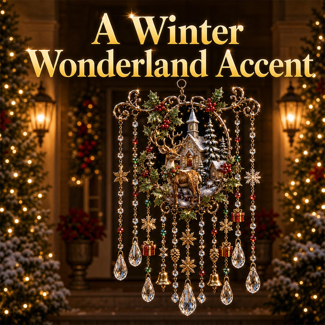 🎁 51% OFF — Sparkling Crystal Christmas Wind Chime | Magical Holiday Decor