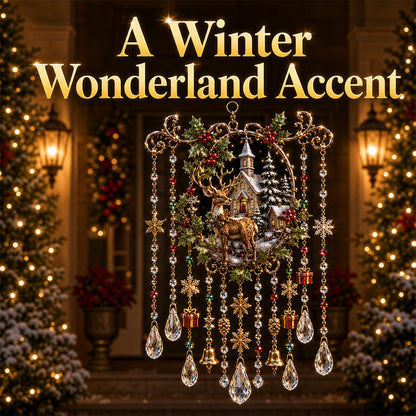 🎁 51% OFF — Sparkling Crystal Christmas Wind Chime | Magical Holiday Decor