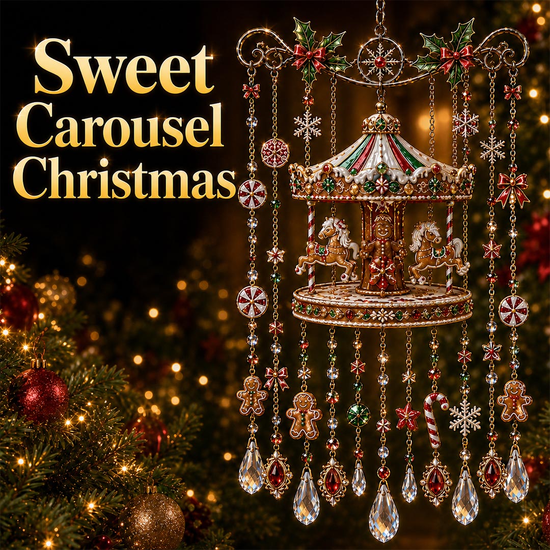 🎁 51% OFF — Sparkling Crystal Christmas Wind Chime | Magical Holiday Decor