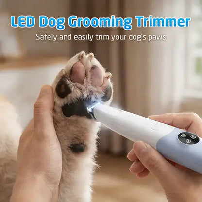Professional LED Dog Grooming Trimmer – Waterproof Cordless Clipper for Paws, Eyes & Face
