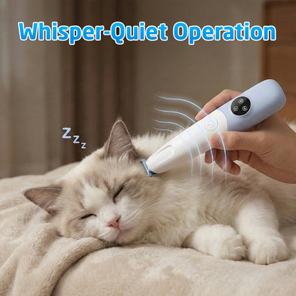 Professional LED Dog Grooming Trimmer – Waterproof Cordless Clipper for Paws, Eyes & Face