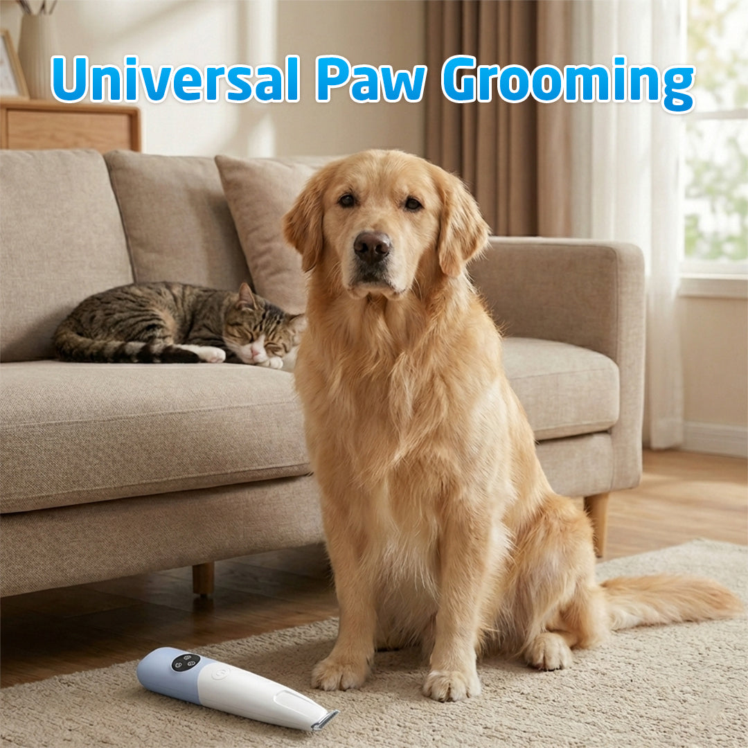 Professional LED Dog Grooming Trimmer – Waterproof Cordless Clipper for Paws, Eyes & Face