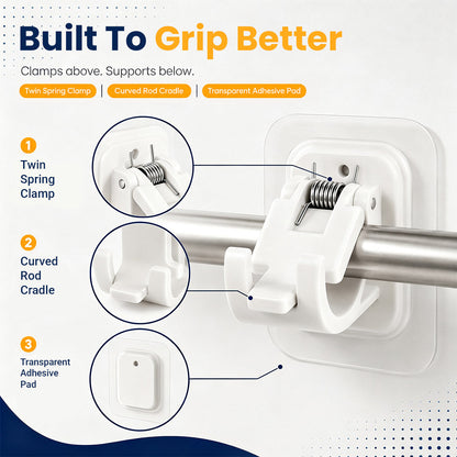 No-Drill Curtain Rod Brackets
