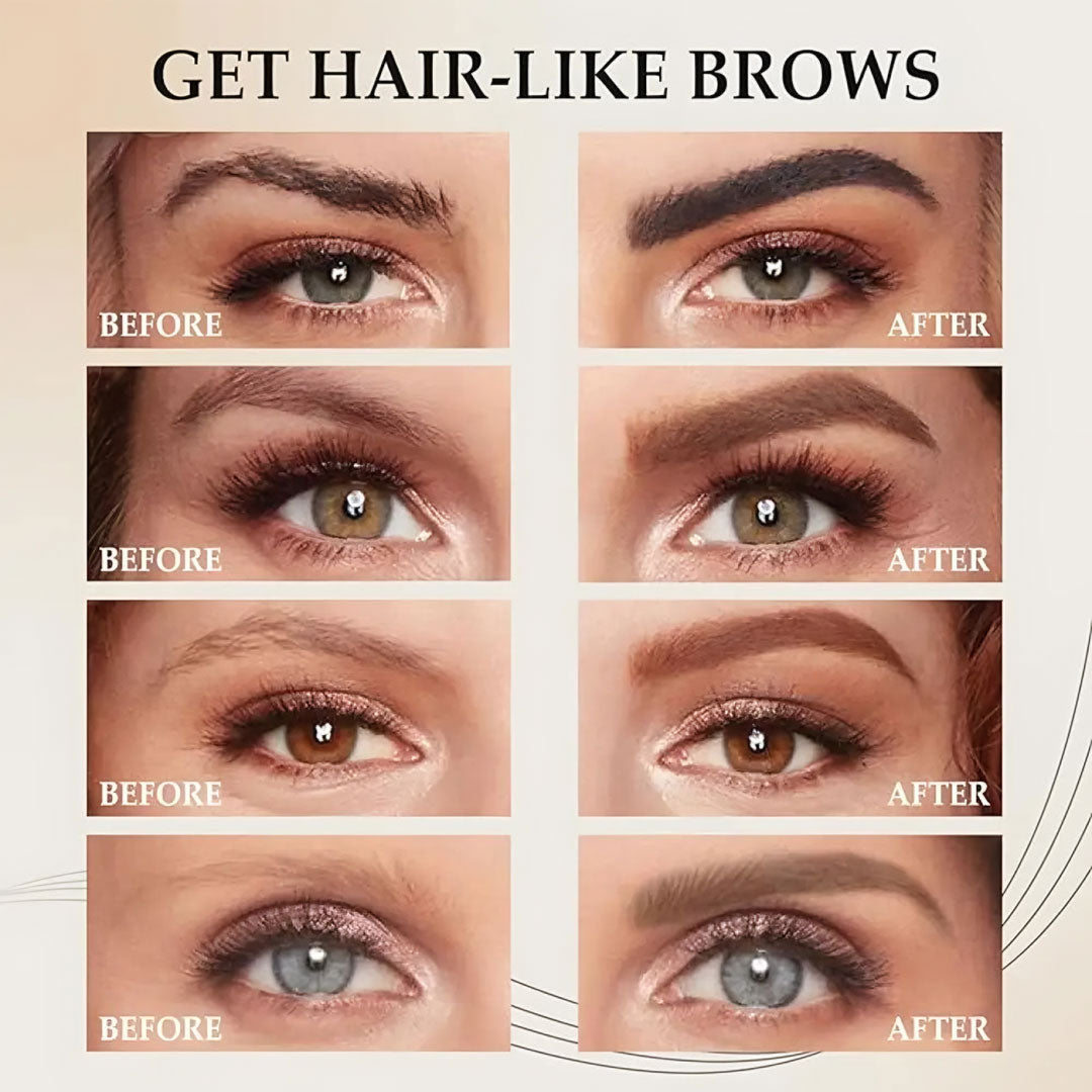 4 Tip Microblade Brow Pen 24H Smudge Proof Natural Brows