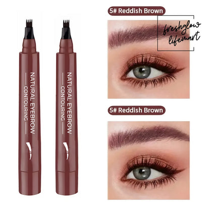 4 Tip Microblade Brow Pen 24H Smudge Proof Natural Brows