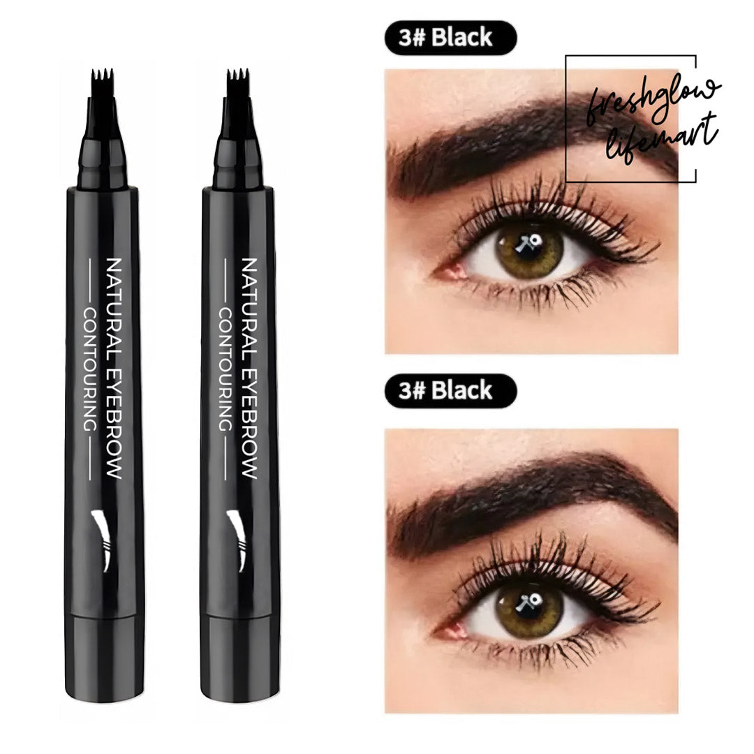 4 Tip Microblade Brow Pen 24H Smudge Proof Natural Brows