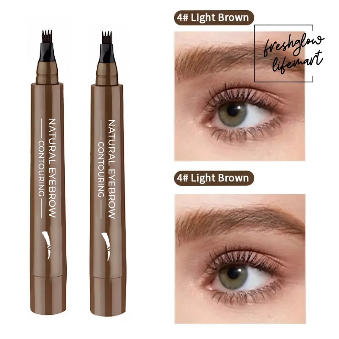 4 Tip Microblade Brow Pen 24H Smudge Proof Natural Brows