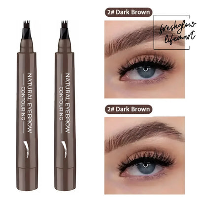 4 Tip Microblade Brow Pen 24H Smudge Proof Natural Brows
