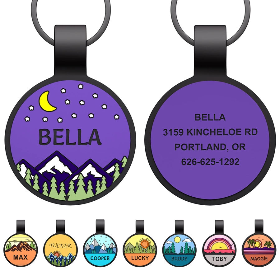 Custom Silicone Pet ID Tag – Quiet, Durable, Waterproof for Dogs, Cats & More