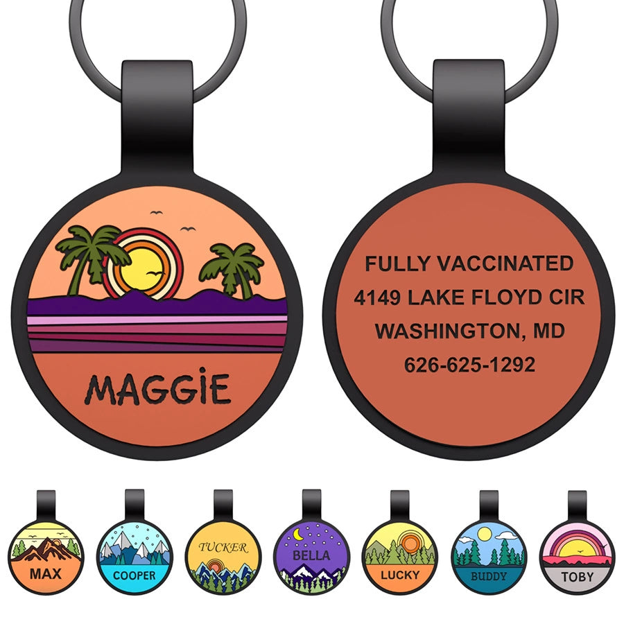 Custom Silicone Pet ID Tag – Quiet, Durable, Waterproof for Dogs, Cats & More
