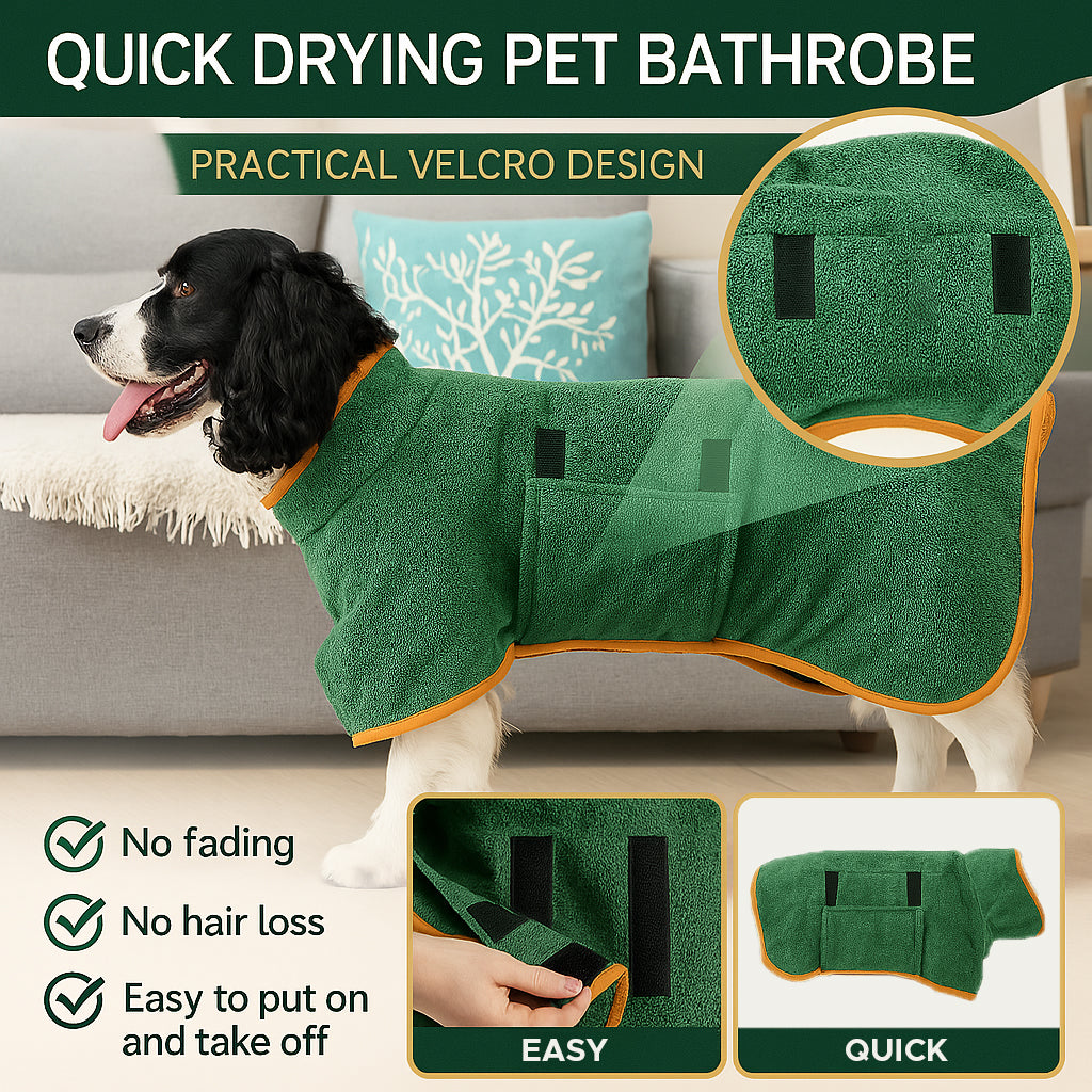 🐶 Ultra-Absorbent Quick-Dry Dog Bathrobe – 🕒 Limited Time Offer – 50% OFF Today Only!