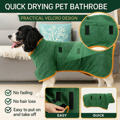 🐶 Ultra-Absorbent Quick-Dry Dog Bathrobe – 🕒 Limited Time Offer – 50% OFF Today Only!