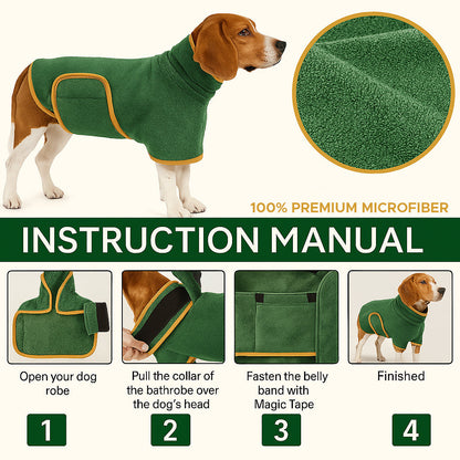 🐶 Ultra-Absorbent Quick-Dry Dog Bathrobe – 🕒 Limited Time Offer – 50% OFF Today Only!