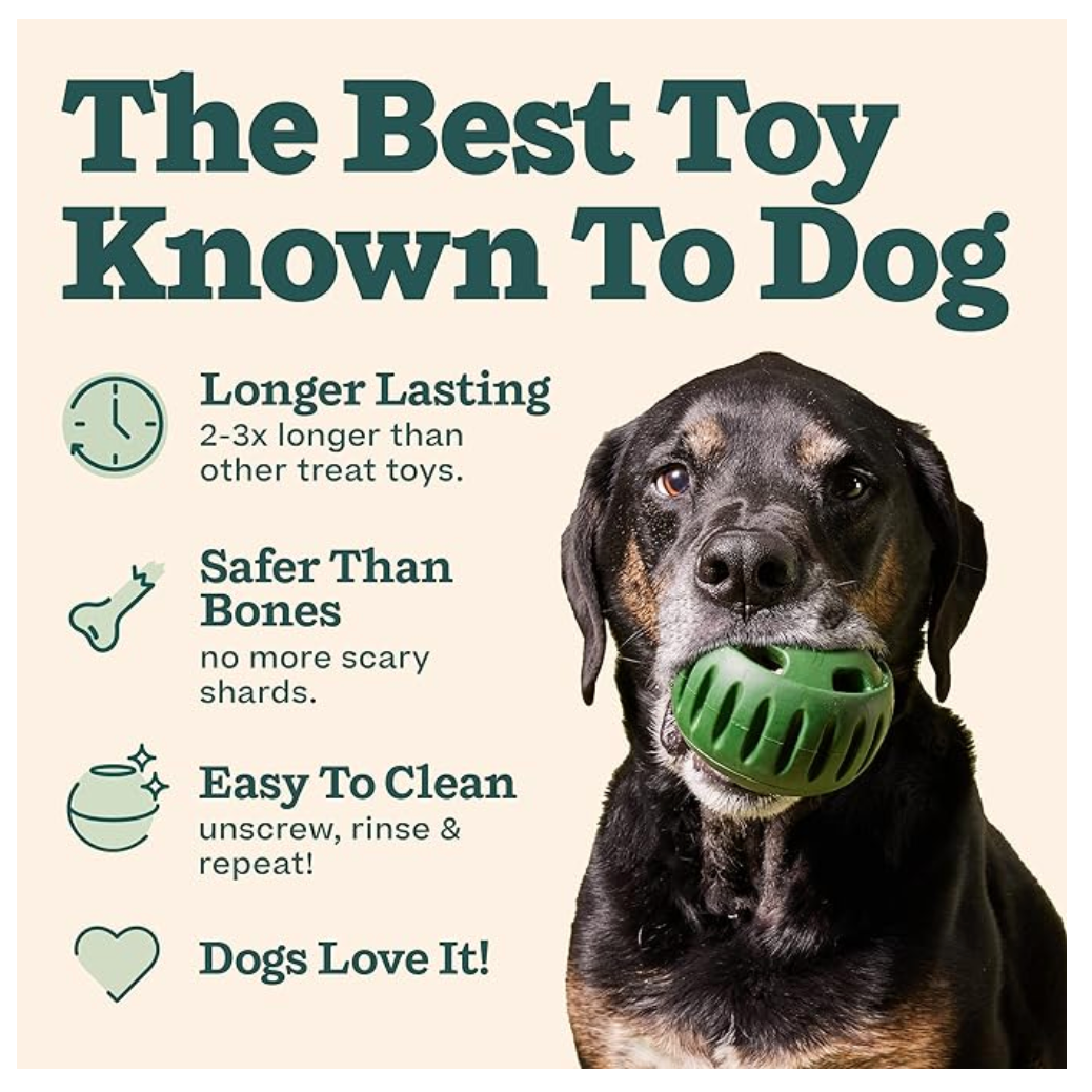 ✨Slow Feeder Dog Toy – 30+ Min Interactive Treat Ball for Calm & Busy Dogs