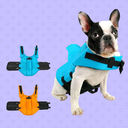 SharkDog Professional Dog Lifesaver – Adjustable Swim Vest with Extra Buoyancy & Top Rescue Handle, Secure Safety Guard for Every Dog