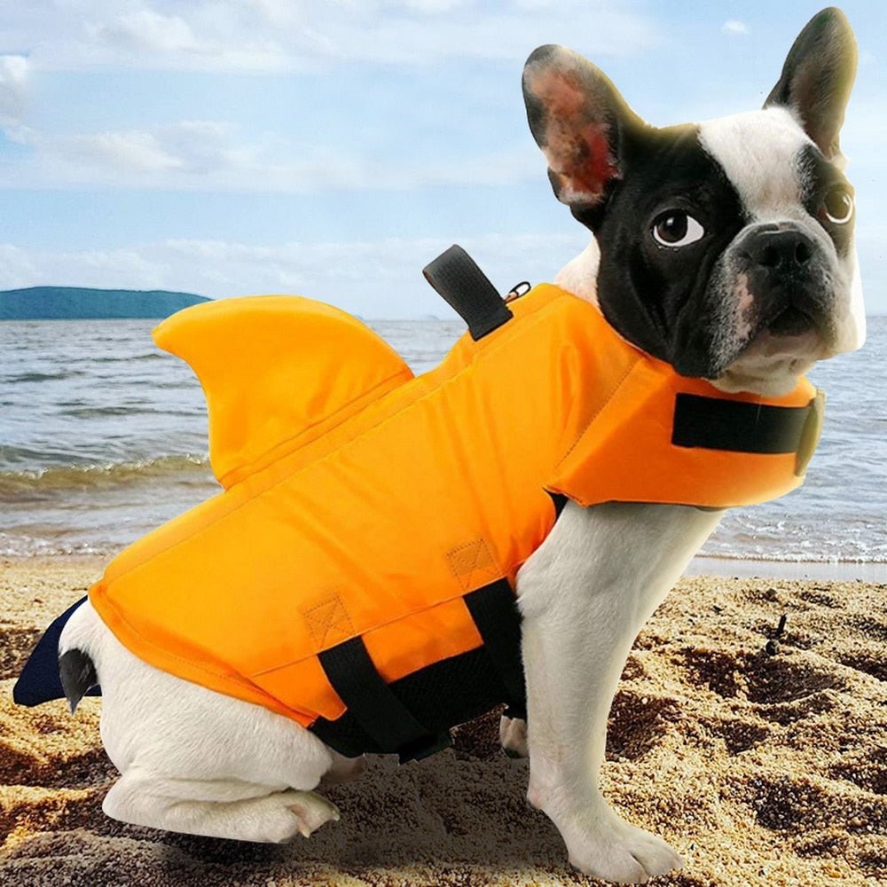 SharkDog Professional Dog Lifesaver – Adjustable Swim Vest with Extra Buoyancy & Top Rescue Handle, Secure Safety Guard for Every Dog